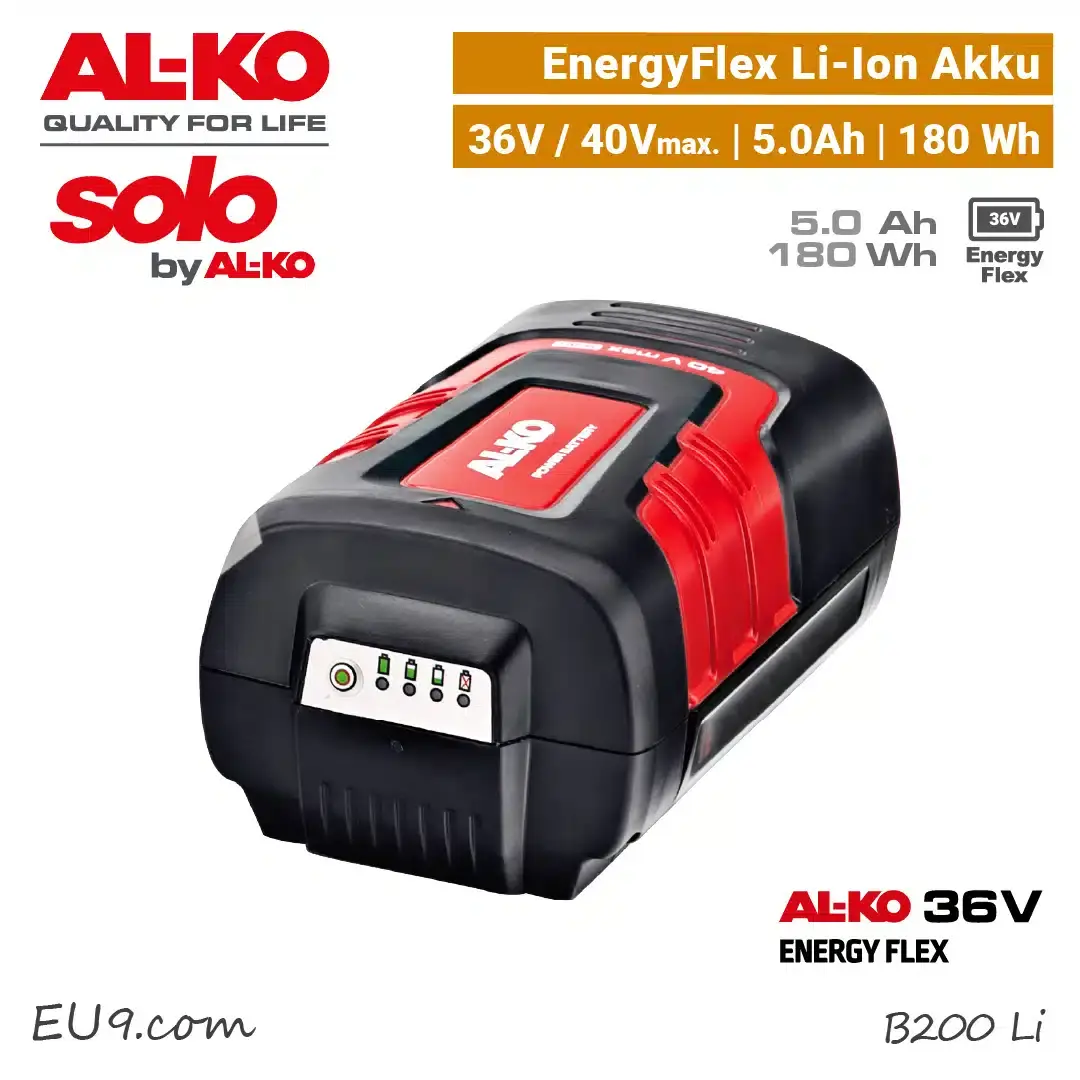 ALKO-B-200-Li-Li-Ion-Akku-5-Ah-5.0-Ah-SOLO-AL-KO-36V-EnergyFlex-EU9-1080.jpg Rafhlaða f/ AL-KO SOLO - Image 1