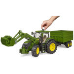 John Deere 7R350 m.ámoksturstækjum og vagni - Image 2
